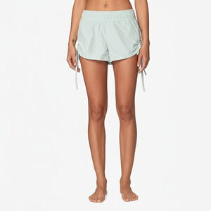 OCEAN‎ BREEZE Womens Shorts Size S Light Blue Athletic Lounge Drawstring Hem